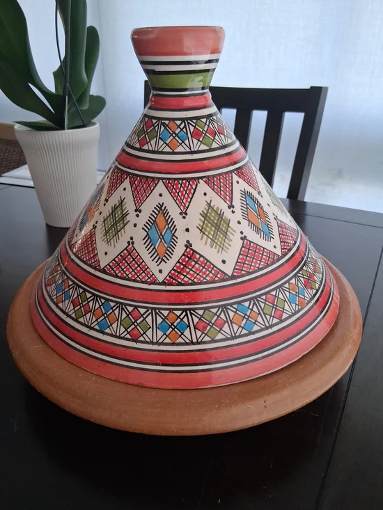 Hand-Painted Moroccan Tagine