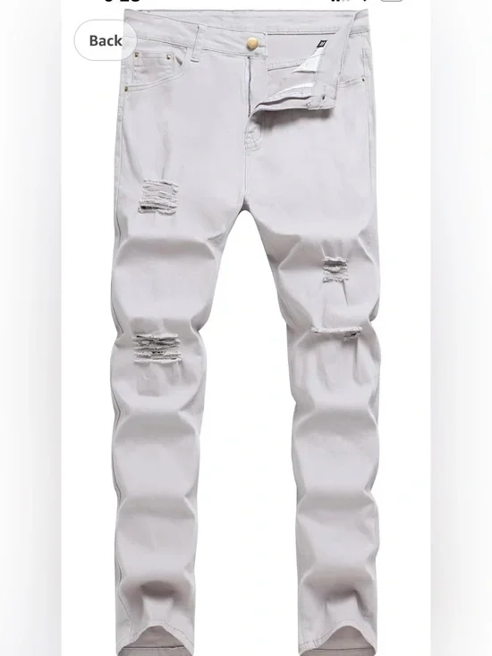 Men’s Grey Distressed Skinny Stretch Denim by WULFUL; Size 32 -NWT Discontinued!