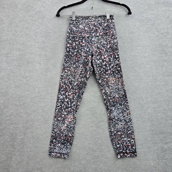 Lululemon‎ Women Activewear Pants 2 Black Align HR Legging Floral Yoga 22