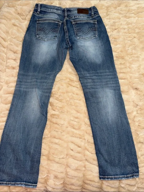 BKE Men's Medium Blue Bootcut Jeans