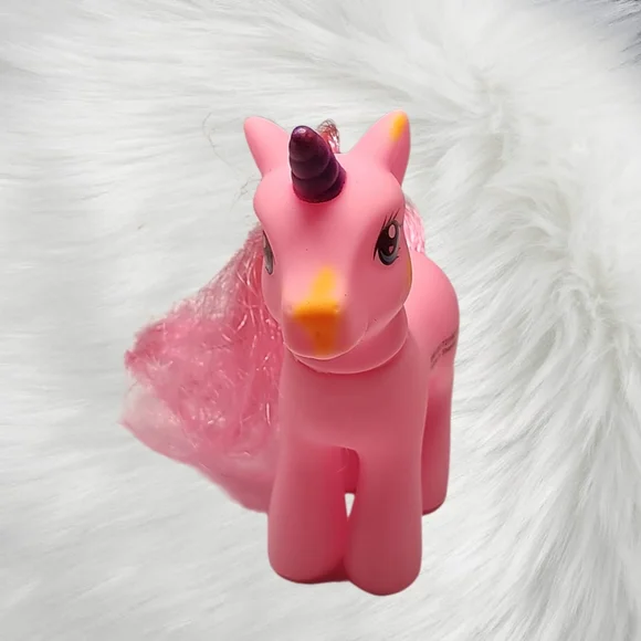 My Pink Pegasus Unicorn Figurine with Purple Horn