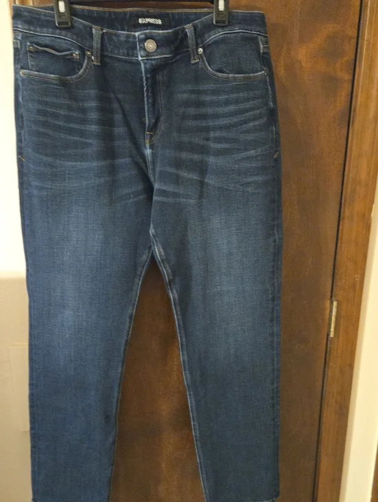 Express Skinny Jeans in Dark Blue Denim