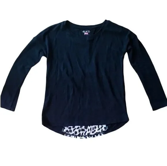 NWOT Mixed Material Knit Top Size 7/8