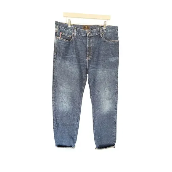 Flint and Tinder Selvedge Straight Fit Jeans Dark Wash Made in USA 38x34 Utility