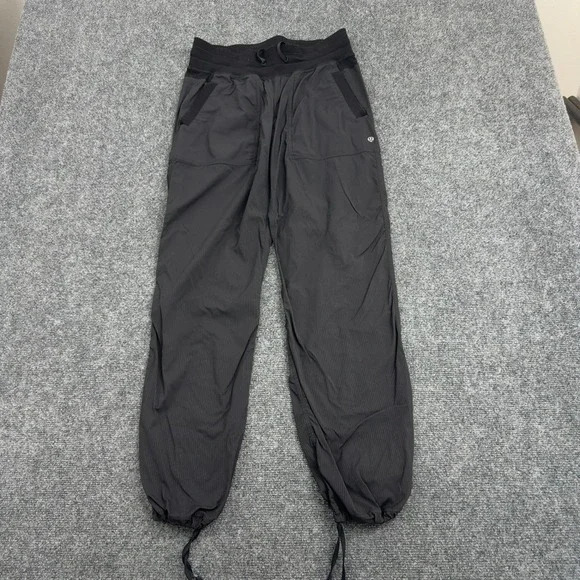 Lululemon Pants Womens 4 Black Nylon Blend Drawstring Jogger Athleisure Yoga