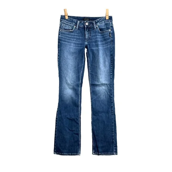 Silver Jeans Suki Slim Bootcut Womens 29x30 Blue Whisker Denim Skate Streetwear
