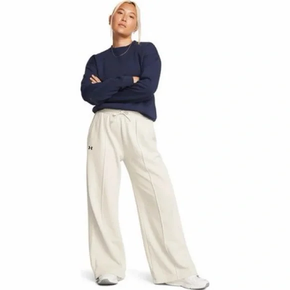 Under Armour Women's Wide-Leg Cream Pants 2XL Size