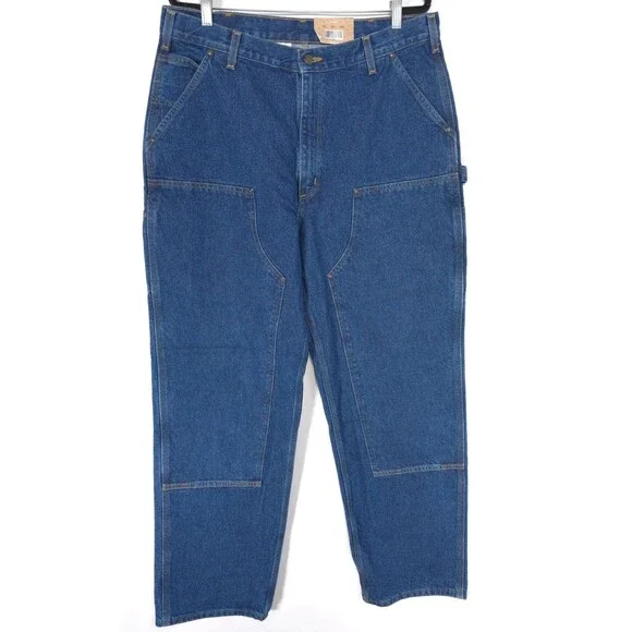 CARHARTT New Double Front Knee VTG Jeans 38x34 Logger Dungaree Loose Fit B73 DST
