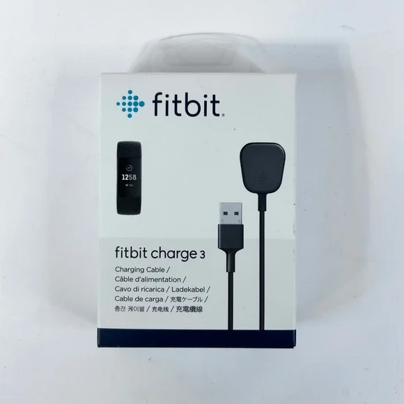 Fitbit Charge 3 Charging Cable USB Replacement Power Cord Black FB168RCC