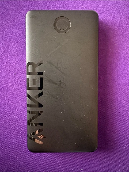 Anker Black Portable Power Bank with LED Button