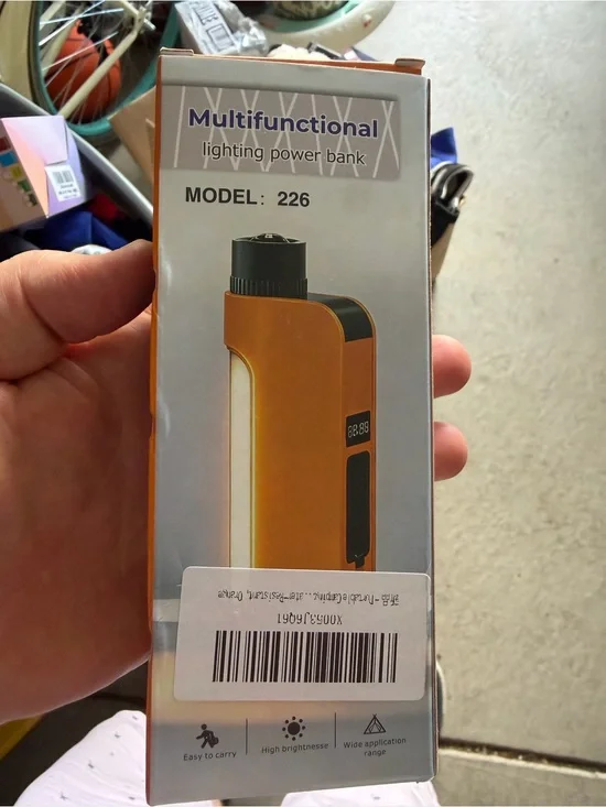 Orange Multifunctional Lighting Power Bank Model 226 - Portable Charger