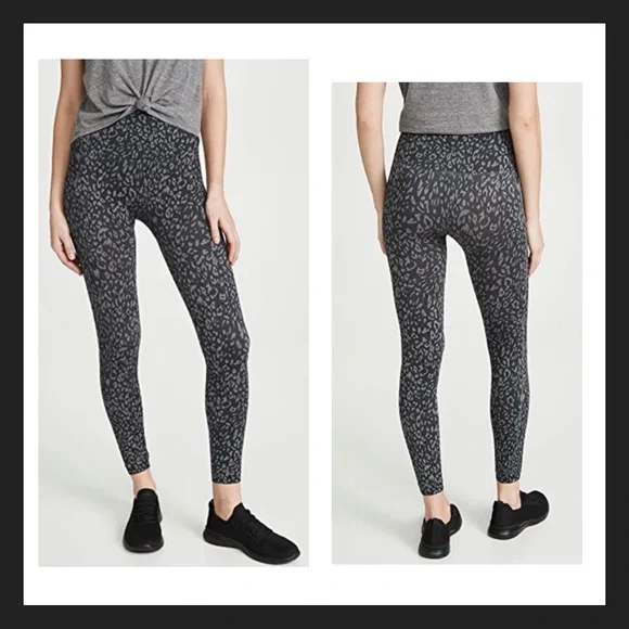 Spanx Look at Me Now double layer waistband leopard print jegging in black