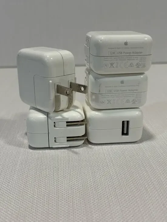 5 Apple 12W USB power adapters white wall chargers