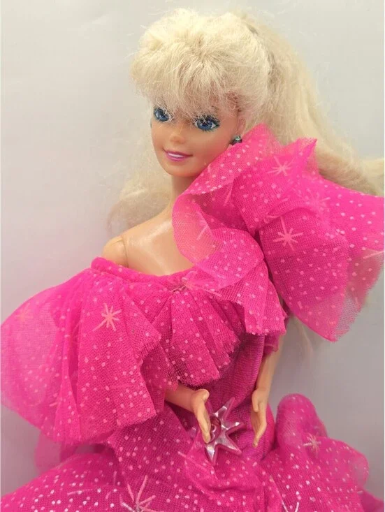 Barbie 1990 Happy Holidays Special Edition Hot Pink  Doll Vintage