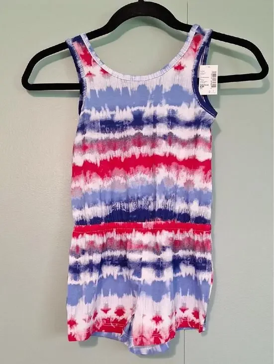 Nwt The Childrens Place Red White And Blue Romper Size 5 /6