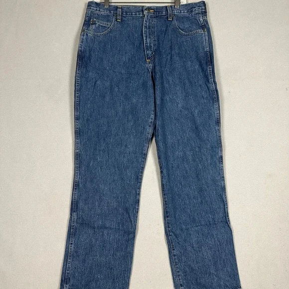 NEW Redhead Jeans Mens 35X30 Relaxed Fit Blue Denim Jeans 5 Pockets Workwear