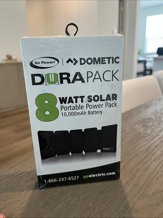DuraPack 8W Solar Portable Power Pack - Black