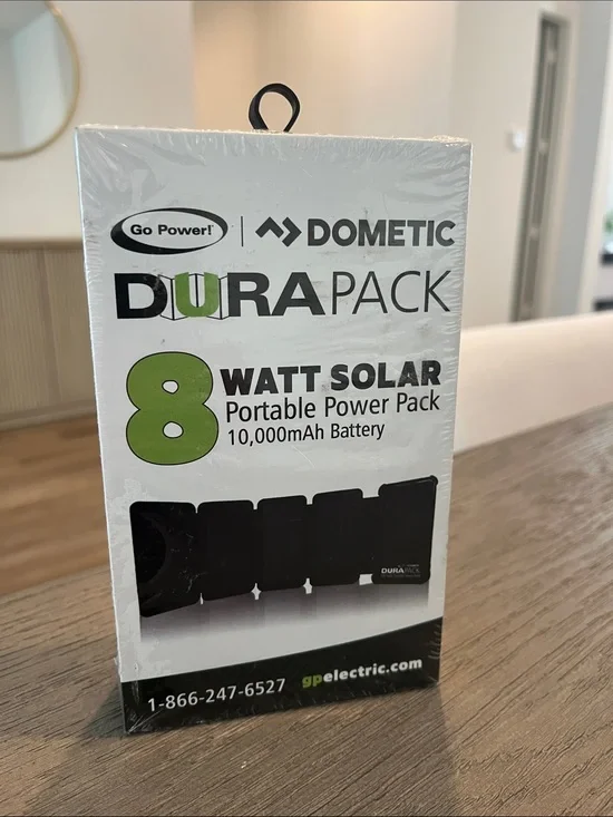 Dometic DuraPack 8-Watt Solar Portable Power Pack - Black