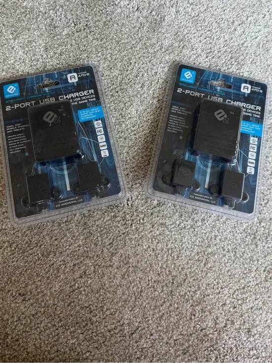 2-Port USB Charger Wall Adapter Pack - Black by