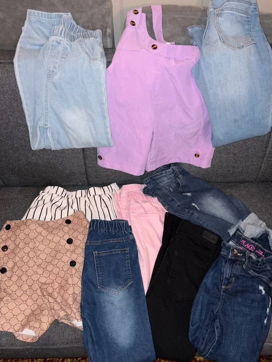 Bundle of 10 Size 8Y Girls Children's Pants, Jean, and Shorts