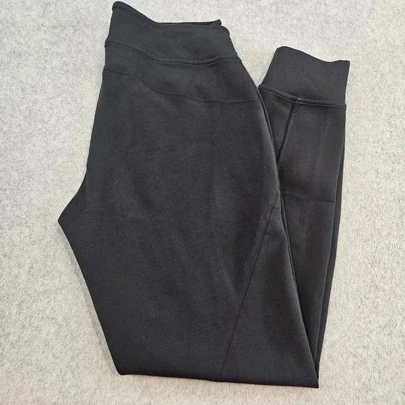 Lululemon Black Tapered Athletic Joggers Ribbed Cuff Yoga Training Pants