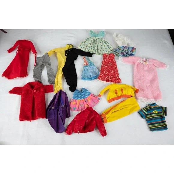 Mattel Barbie Ken Doll Clothes Lot Kids Multi Good Vintage 60s 70s Outfits 13p