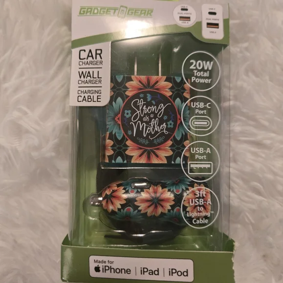 Gadget Gear.Iphone Charging System, Usb- / Usb-a 20 Wat 3ft Lightning Cable Hp🔥