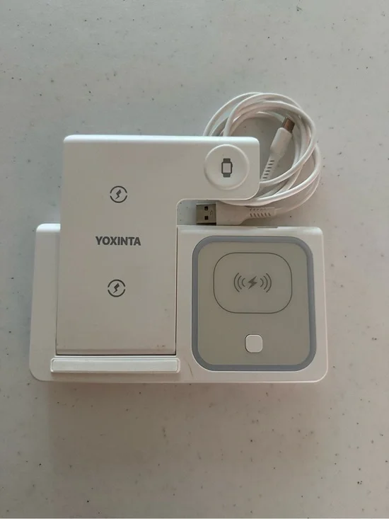 White 3-in-1 Wireless Charging Station - Multi-Device Charger
