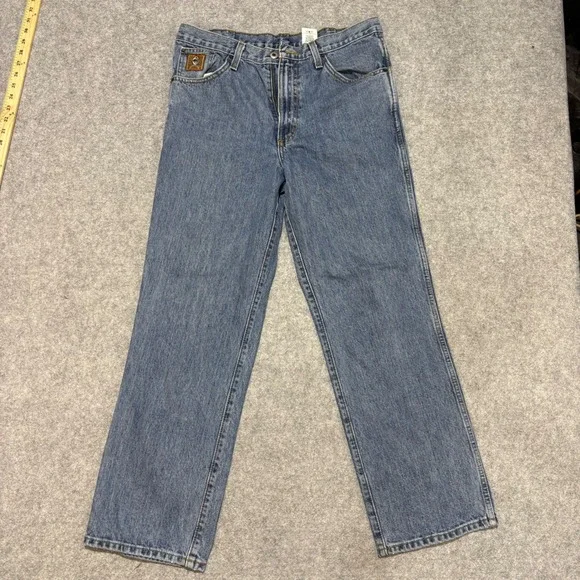 Cinch Up Mens Jeans 34x30 Medium Wash Relaxed Straight Leg Denim MB07034001