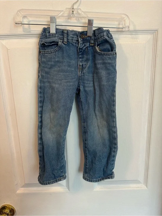 Children's Place Toddler Classic Blue Denim Jeans - Straight Fit