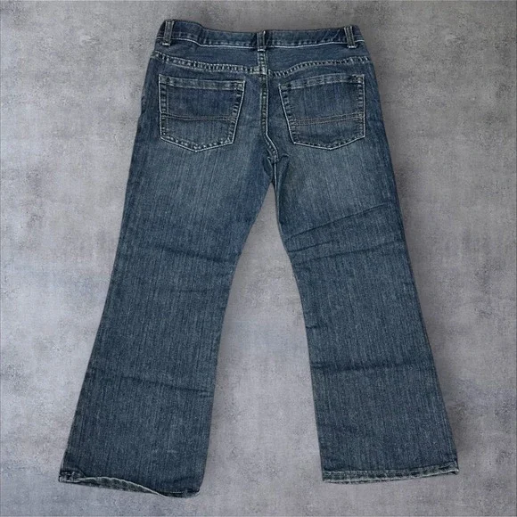 Childrens Place Boys Straight Fit Denim Jeans 7 Husky Blue Wash Adjustable Waist