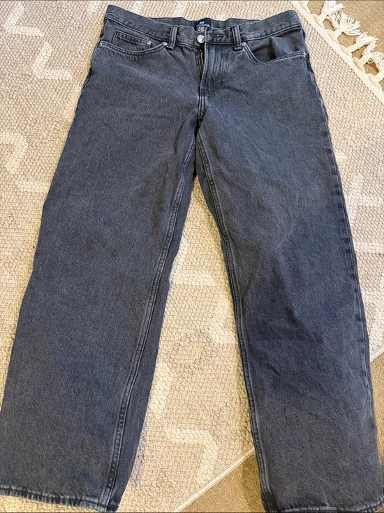 H&M Men's Charcoal Straight-Leg Jeans