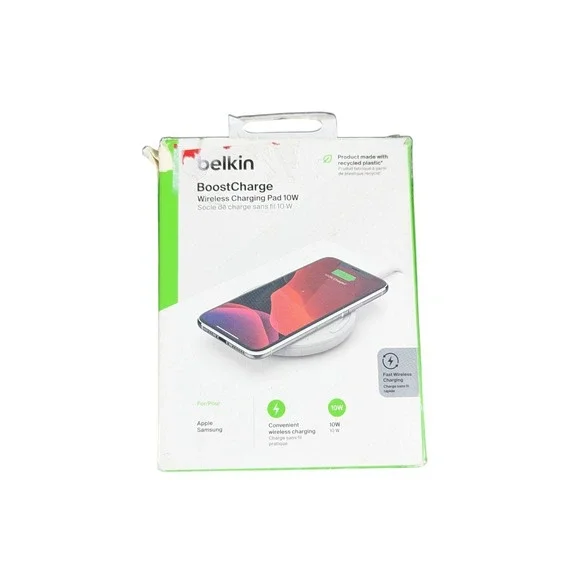 Aa8Uy Belkin‎ 10W Qi-Certified Quick Charger Pad, White Used