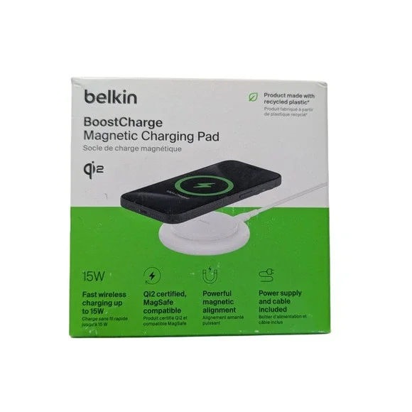 N8. Belkin Magnetic Fast Wireless Charging Pad 15W - W/MagSafe Qi2-Certified‎