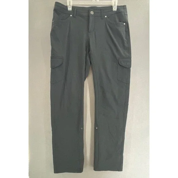 KUHL Womens 12 Cargo Pants Regular Gray‎ Outdoor Hiking Travel adjustable