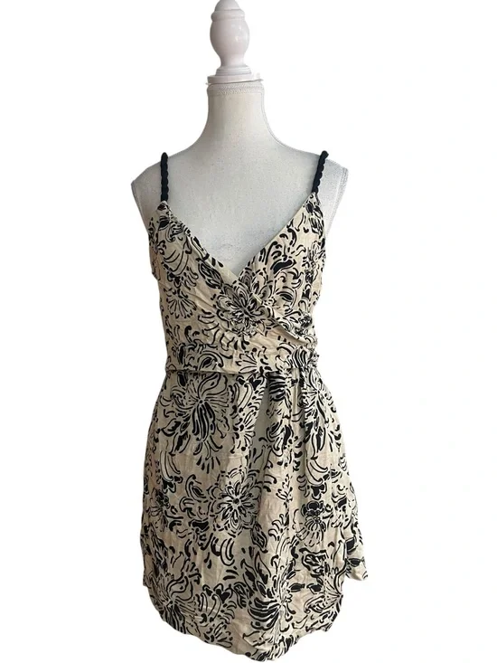 Zara Printed Rustic Playsuit Romper Ecru Black