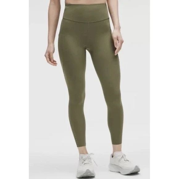NWT LULULEMON Fast and Free HR Tight Bay Leaf BALF  Green 25
