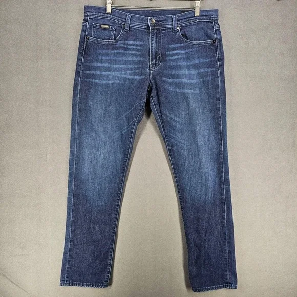 Armani Exchange J13 Jeans Mens 36x31 Blue Slim Straight Stretch Denim Pants