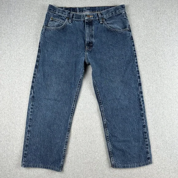Vintage 90's Wrangler Jeans Men 33x30 Blue 96501MR Straight Leg Denim Rodeo West