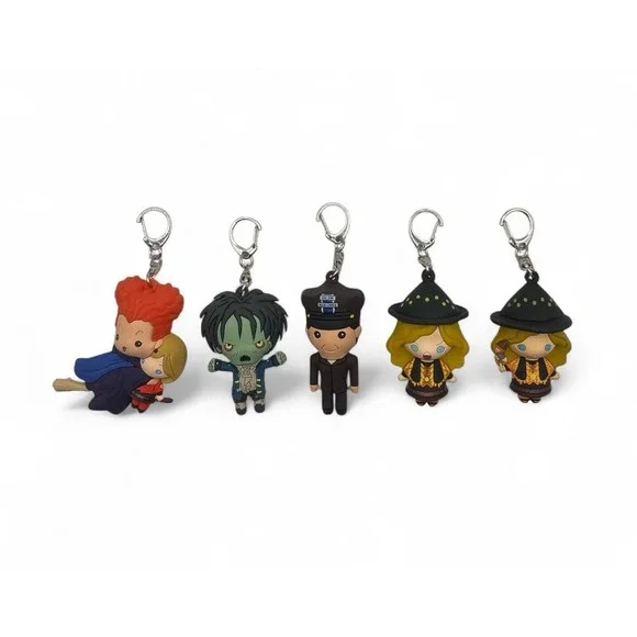 HOCUS POCUS FIGURAL KEYCHAIN LOT DANI‎ WINIFRED BILLY & BUSDRIVER