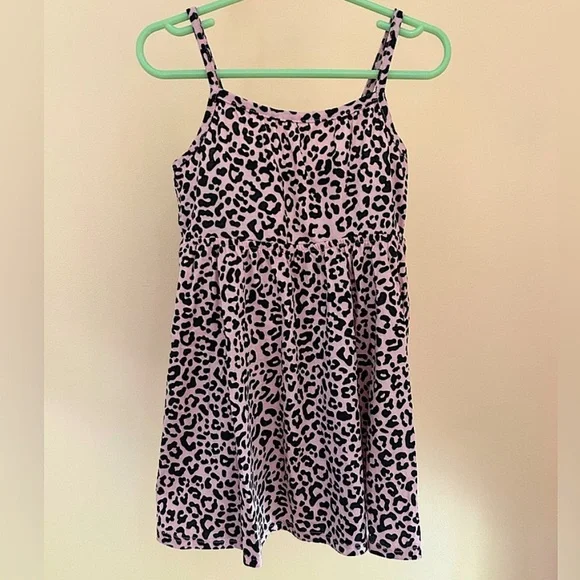 Pink Leopard Summer Dress Cotton Blend Girls Size 3T The Children’s Place