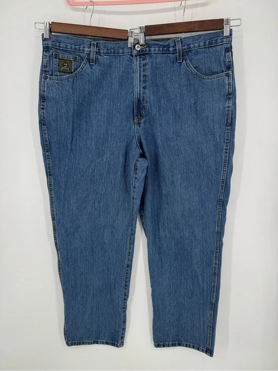 Cinch Men's Straight Blue Denim Jeans Size 44X32 Country Western 100% Cotton