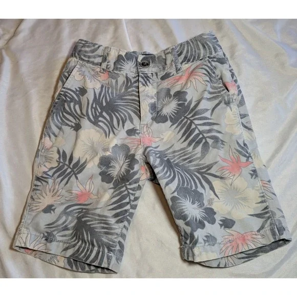 The Children's Place Boys‎ Hawaiian Floral Shorts With Adjustable Waist Size 6