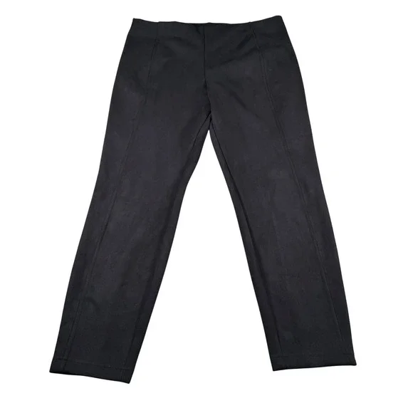 T Tahari Faux Leather Leggings Women XL (FITS 35x27) Black High Rise‎ NEW