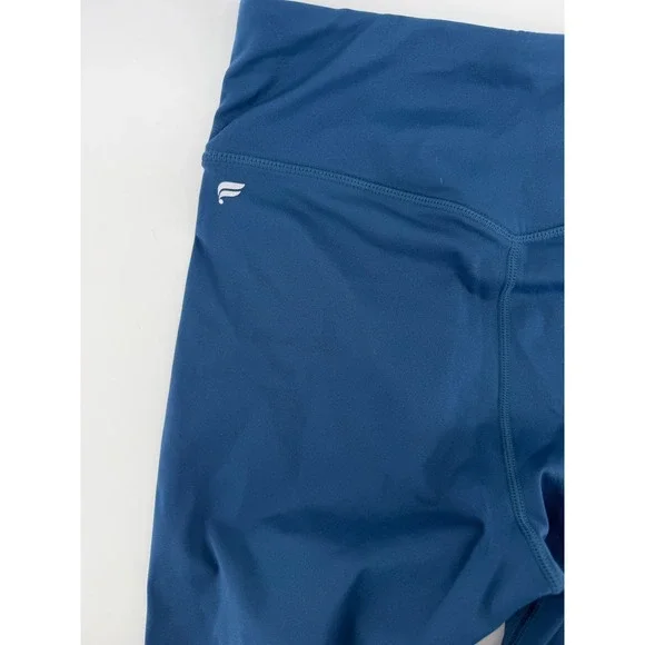 Fabletics Motion365‎ High Rise Cropped Leggings Teal Blue Womens Small