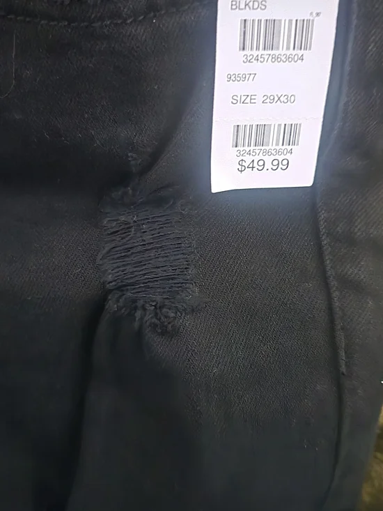 Men's Black Distressed Jeans -