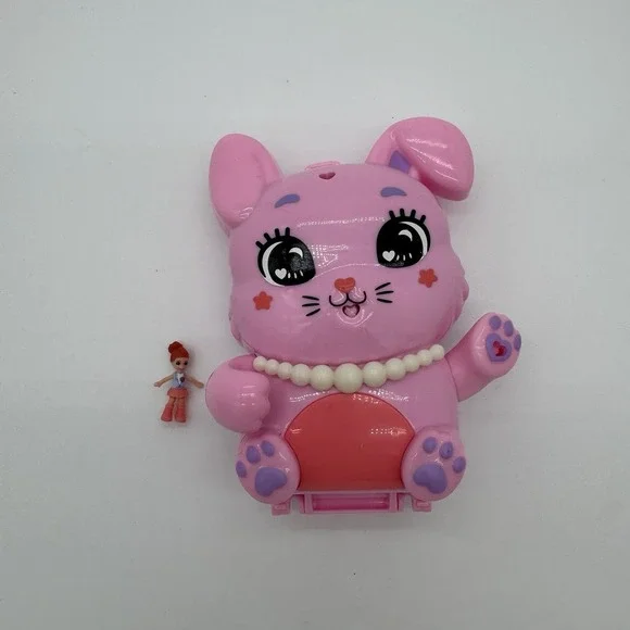 Polly Pocket Tea Party Bunny‎ Compact Playset W Figure Accessories