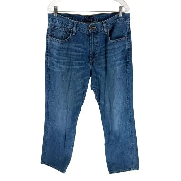 Lucky Brand 181 Relaxed Straight Jeans Mens Size 34x32 Medium Wash Denim