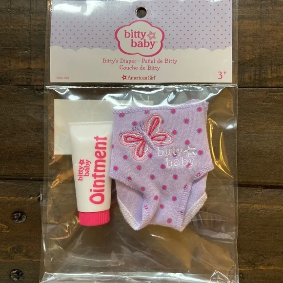 American Girl Bitty's Diaper and Ointment for Bitty Baby doll Excellent!!