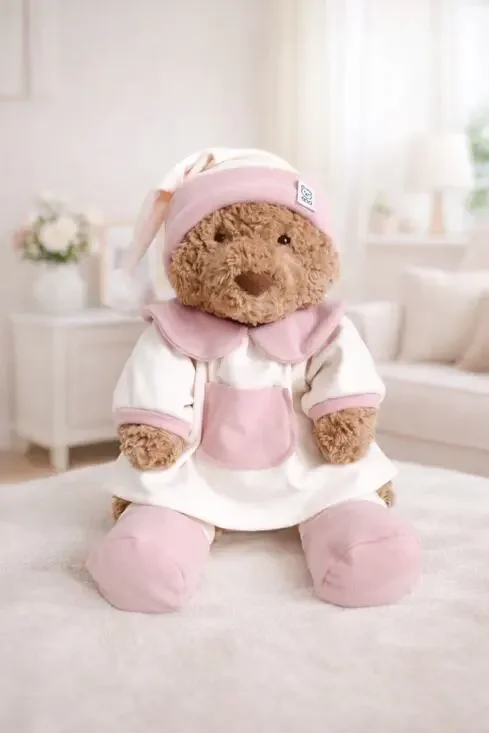Bartholomew bear cute clothes outfits - Pink Loungewear Set[BXYC-17-14IN]
